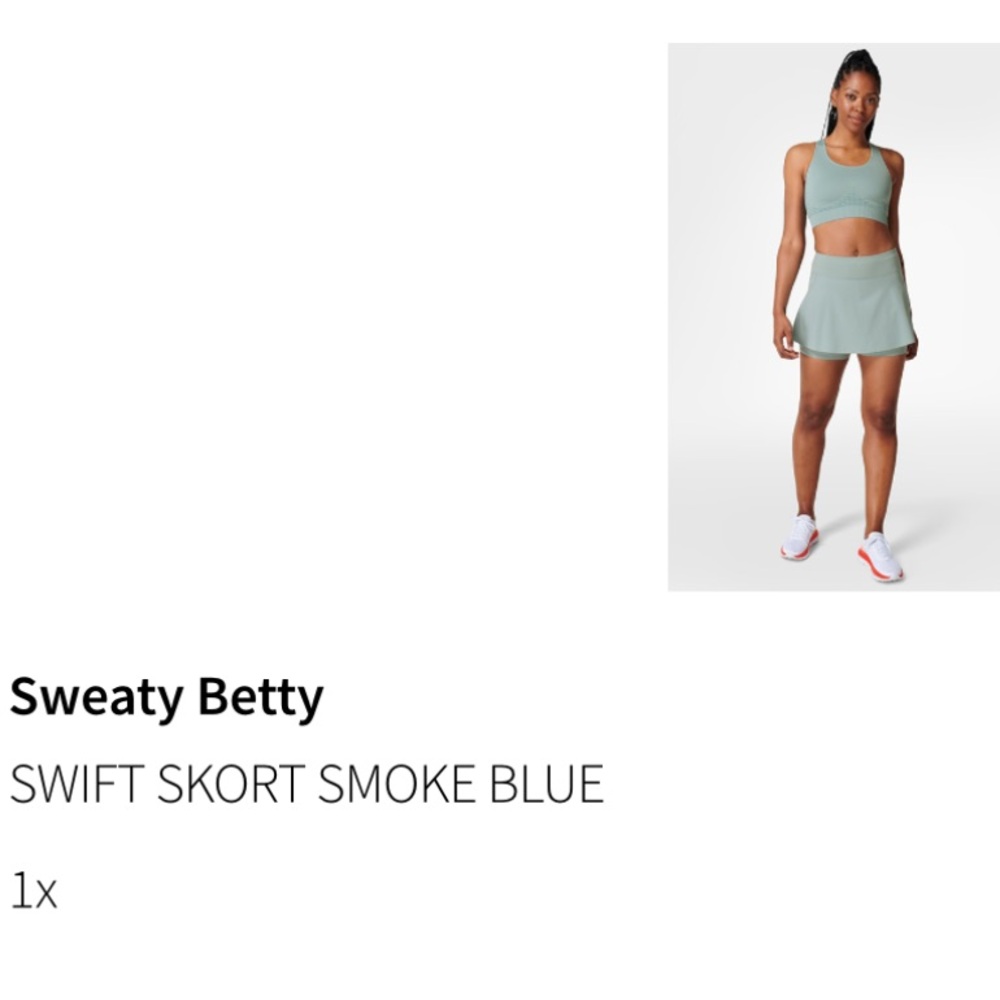 Sweaty Betty swift skort in smoke blue size XL worn once!